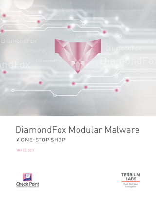 DiamondFox Modular Malware
A ONE-STOP SHOP
MAY 10, 2017
 