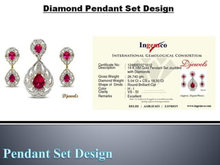 Diamond pendant set