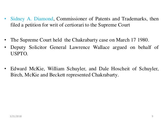 Diamond vs chakrabarty case