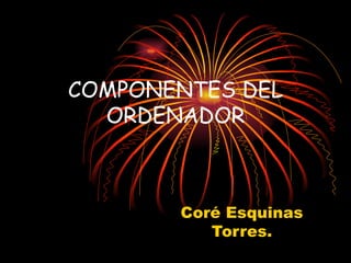 COMPONENTES DEL ORDENADOR Coré Esquinas Torres. 
