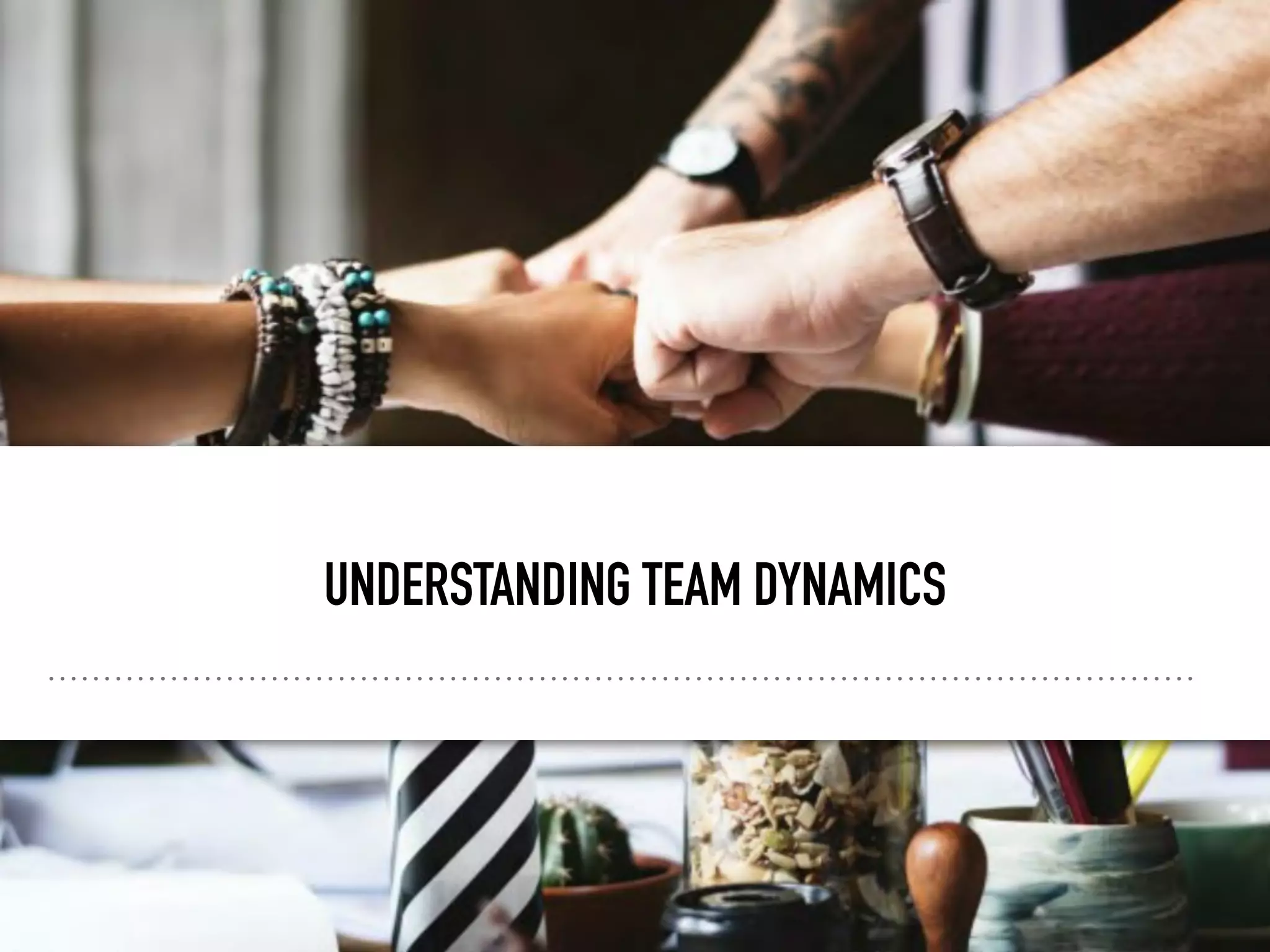 UNDERSTANDING TEAM DYNAMICS
 
