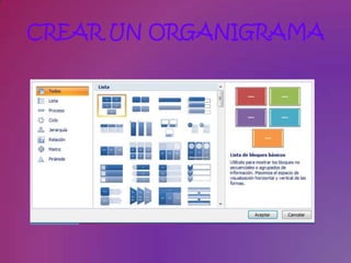 CREAR UN ORGANIGRAMA
 