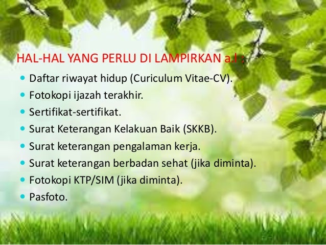 Ppt.SURAT LAMARAN KERJA " SMA Ya BAKII " SUKRINIAM