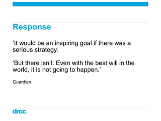 Response  ‘It would be an inspiring goal if there was a serious strategy.  ‘But there isn’t. Even with the best will in th...