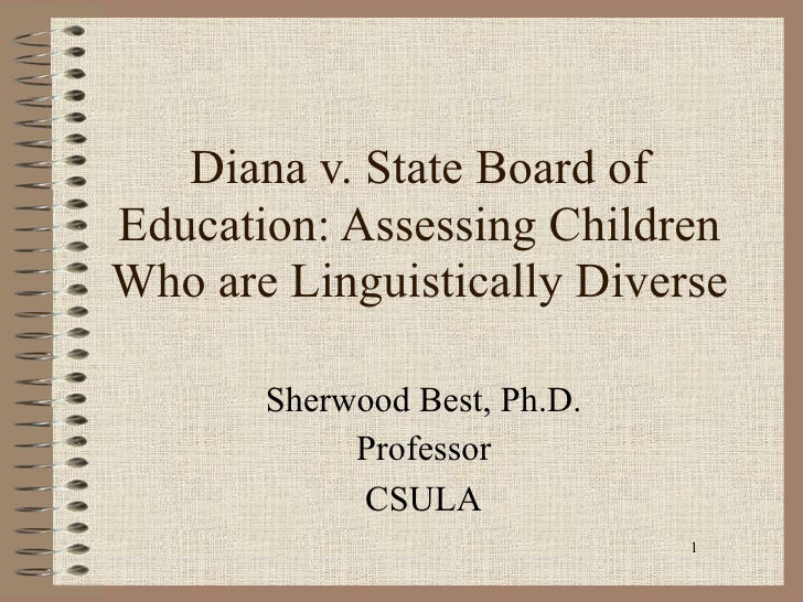 Diana v. state board of education 1970
