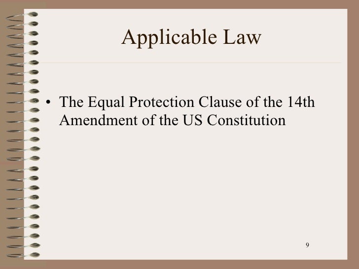 equal protection clause of the 14th amendment equal protection clause of the 14th amendment