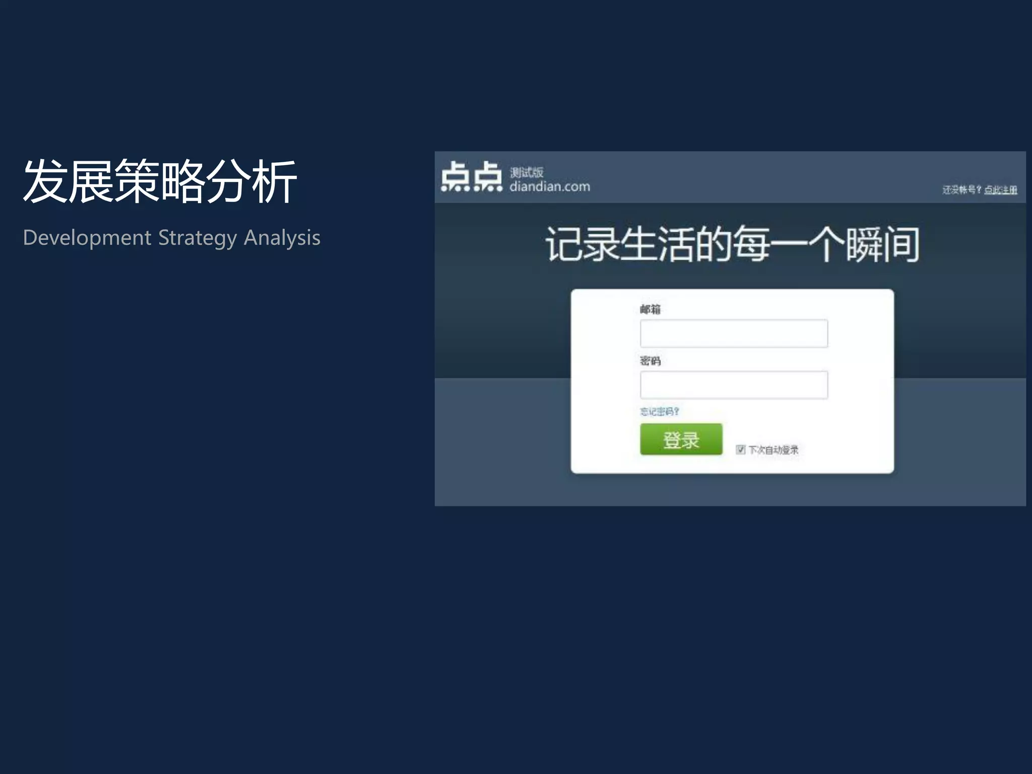 发展策略分析
Development Strategy Analysis
 