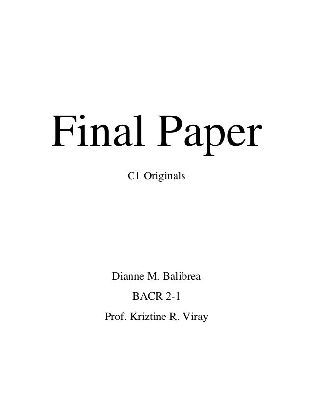 Final term paper