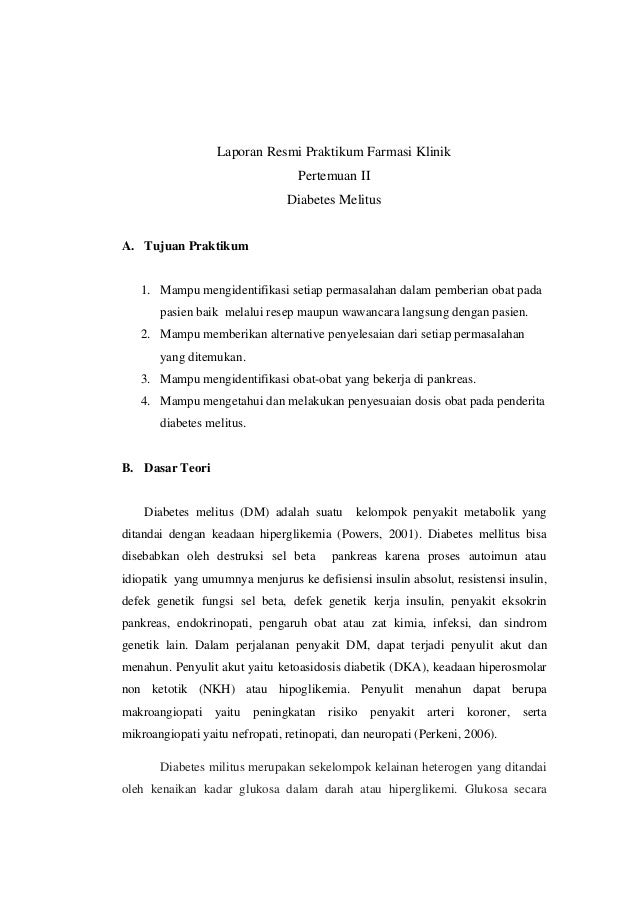 Contoh Laporan Farmasi Klinik