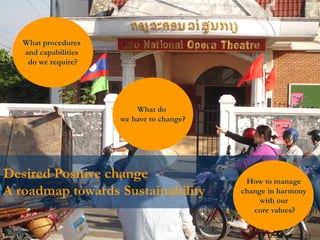 © Rui Martins | Dianova7
Desired Positive change
A roadmap towards Sustainability
What procedures
and capabilities
do we require?
What do
we have to change?
•How to manage
•change in harmony
•with our
•core values?
 