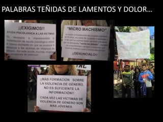PALABRAS TEÑIDAS DE LAMENTOS Y DOLOR…
 
