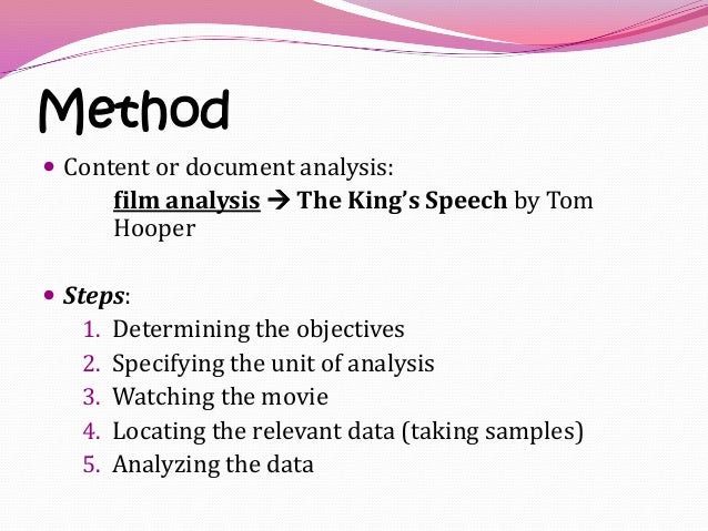 a film analysis of the kings speech The king's speech tells the story of a man compelled to speak to the world with a stammer it must be painful enough for one who stammers to speak to another person. a film analysis of the kings speech The king's speech tells the story of a man compelled to speak to the world with a stammer it must be painful enough for one who stammers to speak to another person.