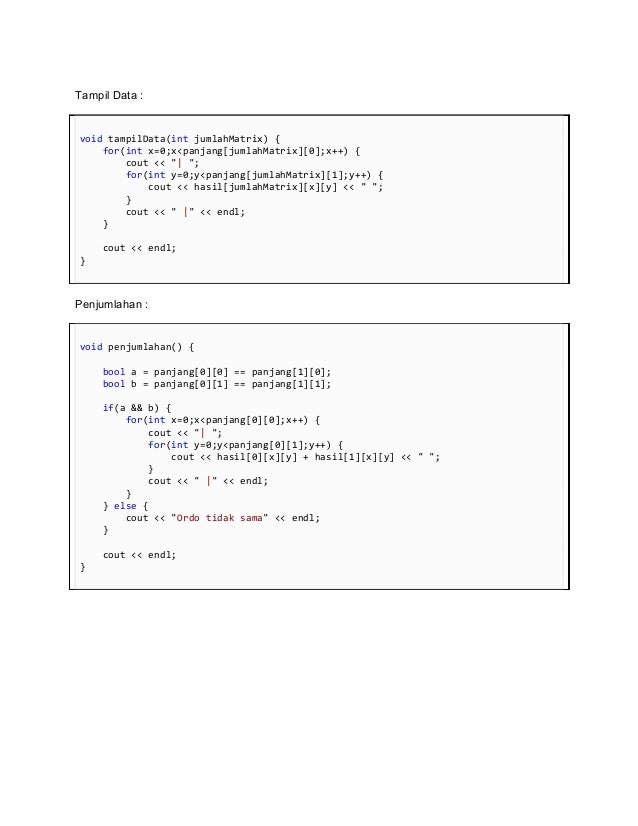 Tugas C Matriks Dian Aditya 2009 2010