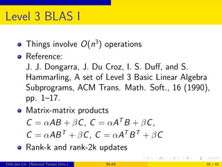 BLAS - Basic Linear Algebra subrutinas varias | PDF