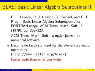 BLAS - Basic Linear Algebra subrutinas varias | PDF