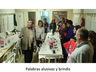 Palabras alusivas y brindis