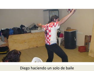 Diego haciendo un solo de baile