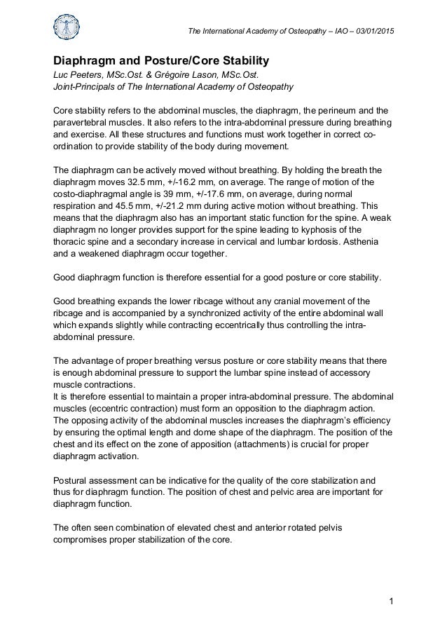 Diaphragm And Posture