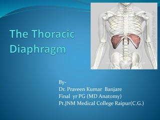 By-
Dr. Praveen Kumar Banjare
Final yr PG (MD Anatomy)
Pt.JNM Medical College Raipur(C.G.)
 