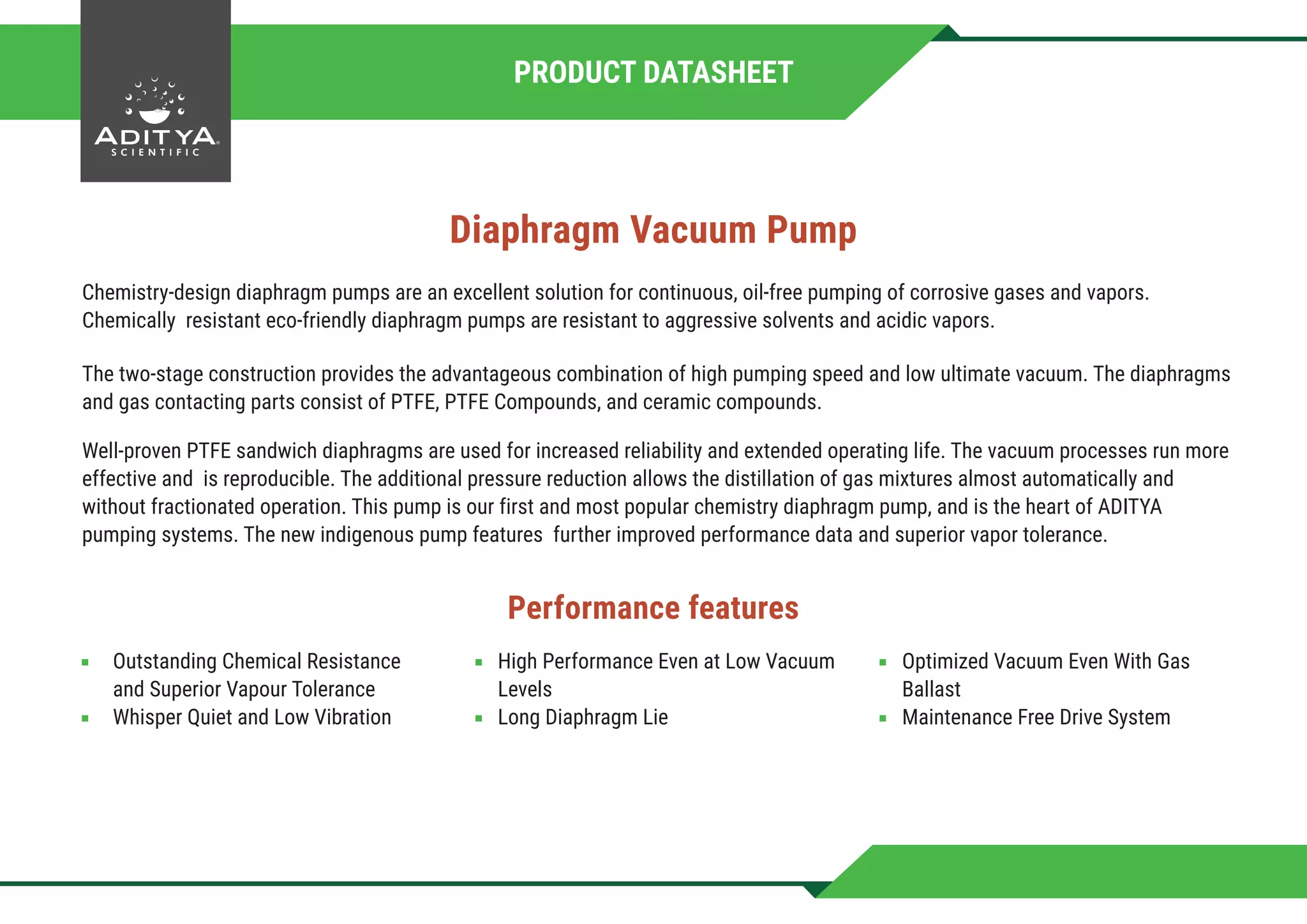Diaphragm Vacuum Pump | PDF