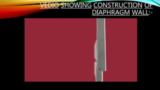 VEDIO SHOWING CONSTRUCTION OF
DIAPHRAGM WALL:-
 