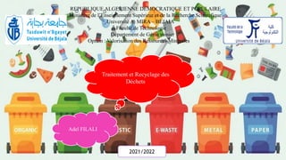 REPUBLIQUE ALGERIENNE DEMOCRATIQUE ET POPULAIRE
Ministère de l’Enseignement Supérieur et de la Recherche Scientifique
Univ...