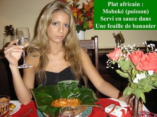Plat africain : Moboké (poisson) Servi en sauce dans Une feuille de bananier 