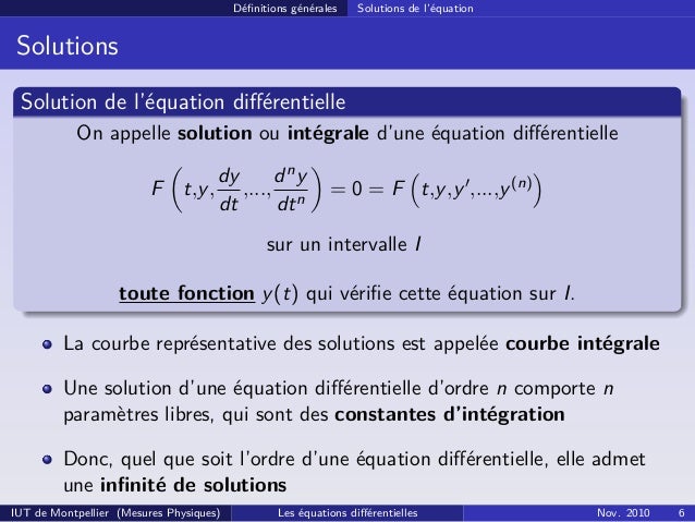 equations diff u00e9rentielles  dut mp  cm 2