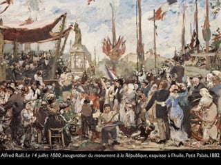 Alfred Roll, Le 14 juillet 1880, inauguration du monument à la République, esquisse à l’huile, Petit Palais,1882
 