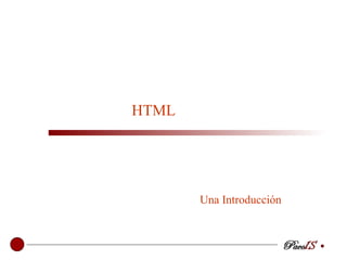 HTML Una Introducción 