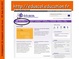 Accompagnement des enseignants recrutés locaux – PRF Mada 2011/2012


                                                         http://eduscol.education.fr
 