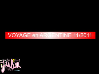 VOYAGE en ARGENTINE 11/2011 