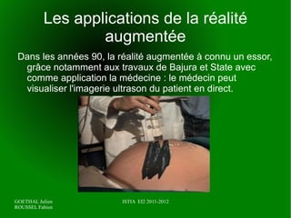 Les applications de la réalité augmentée  Historique de la réalité augmentée : 