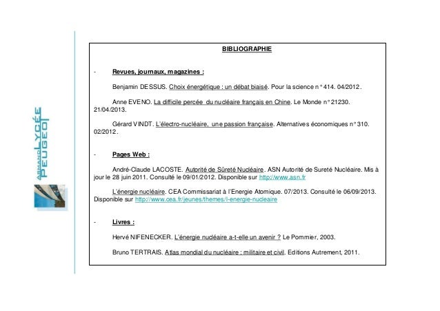 Diaporama bibliographie
