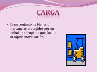  Es un conjunto de bienes o
 mercancías protegidos por un
 embalaje apropiado que facilita
 su rápida movilización.
 