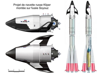 Projet de navette russe Kliper
  montée sur fusée Soyouz
 