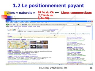 1.2 L e positionnement payant 97 % du CA   ( 5,7 Mrds de $, fin 08)   Liens « naturels » Liens commerciaux 