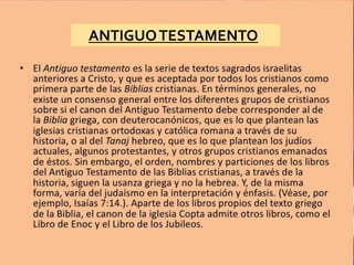 ANTIGUO TESTAMENTO
 