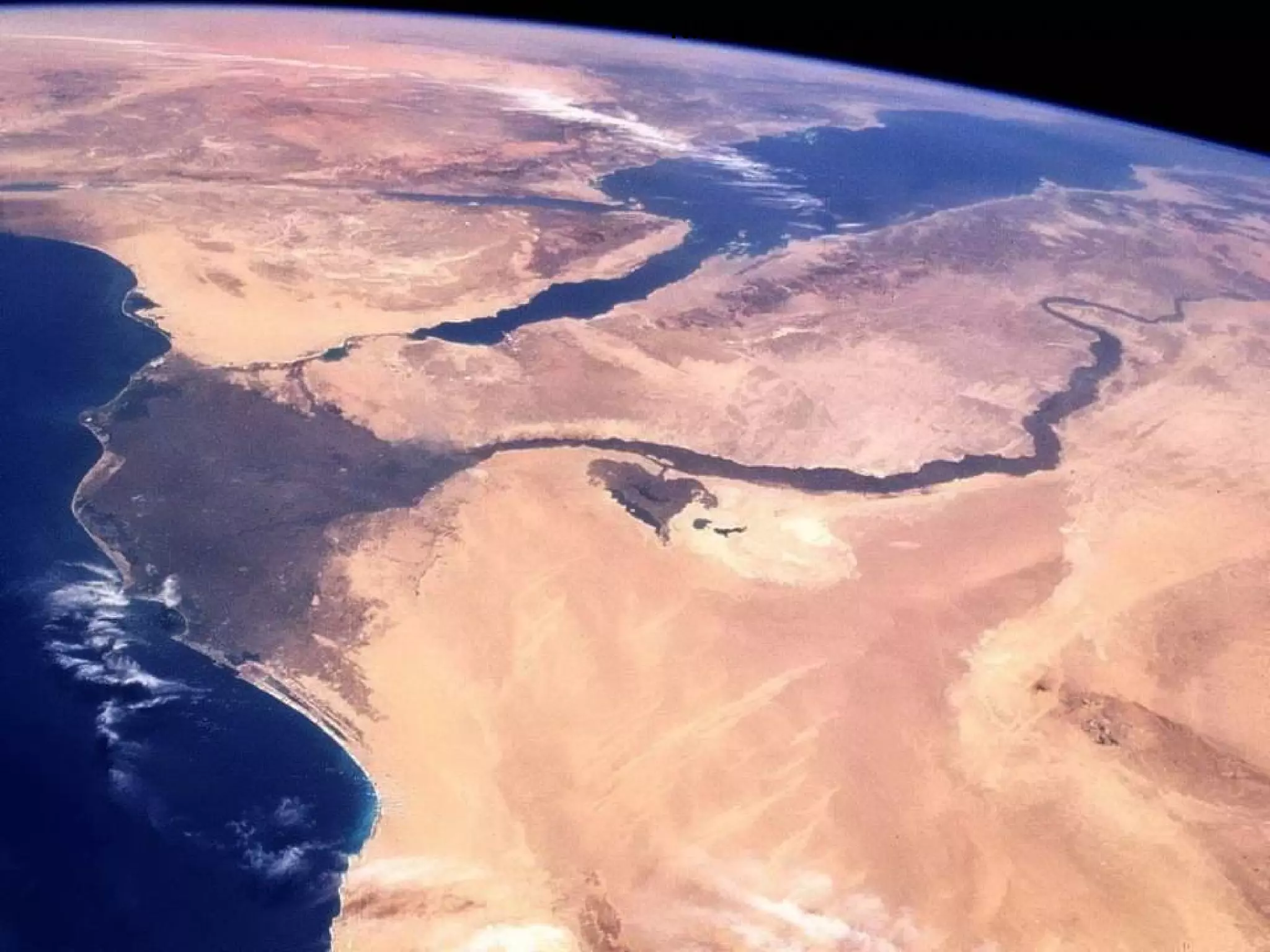 Nile River delta, Red Sea and Sinai Peninsula