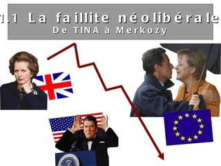 1.1   La faillite néolibérale De TINA à Merkozy 