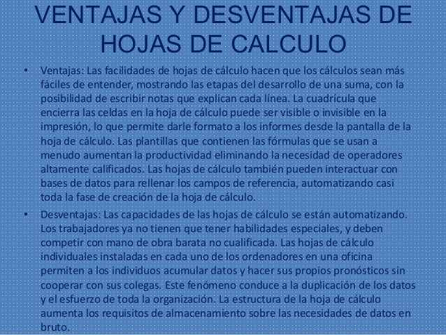 Hojas De Calculo