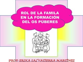 PROF: ERIKA SALVATIERRA MARTÍNEZ ROL DE LA FAMILA EN LA FORMACIÓN DEL OS PÚBERES 