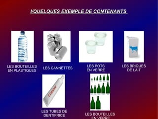 LES BOUTEILLES EN PLASTIQUES 