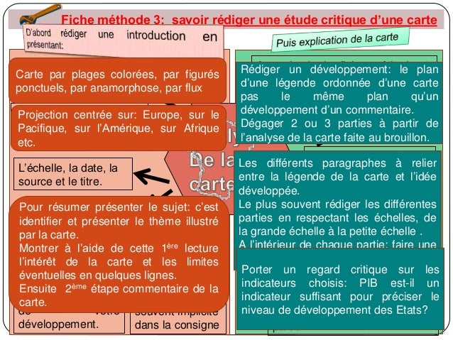 Diapo méthode 3 rédiger une analyse critique carte