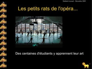 Les petits rats de l'opéra... Des centaines d'étudiants y apprennent leur art 