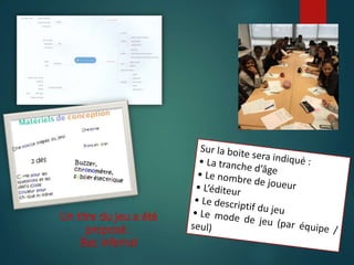 Un titre du jeu a été
proposé :
Bac infernal
 