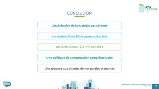 CONCLUSION
2 FÉVRIER 2021 15
POINT PRESSE - STRATÉGIE BAS CARBONE D'ICADE
L’accélération de la stratégie bas carbone
La cr...