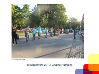 10 septembre 2010: Cha îne Humaine Cha îne Humaine Source: STOP SUICIDE 