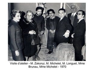 Visite d’atelier - M. Zakonyi, M. Michelet, M. Longuet, Mme Brunau, Mme Michelet - 1970 
