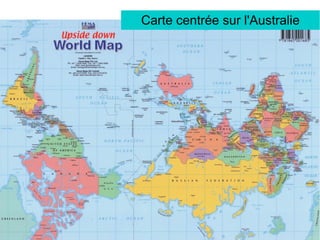 Carte centrée sur l'Australie
 